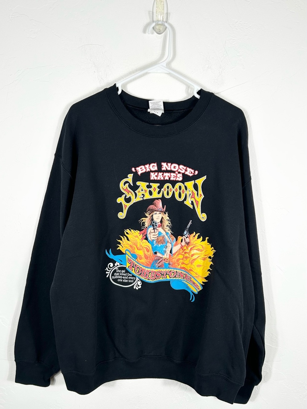👁️ Big Nose Kate’s Saloon Tombstone Arizona Wild West Graphic Sweatshirt Mens L